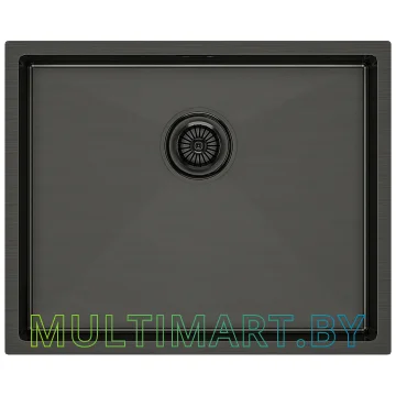 Кухонная мойка Paulmark Next PM215444-GM (вороненая сталь)